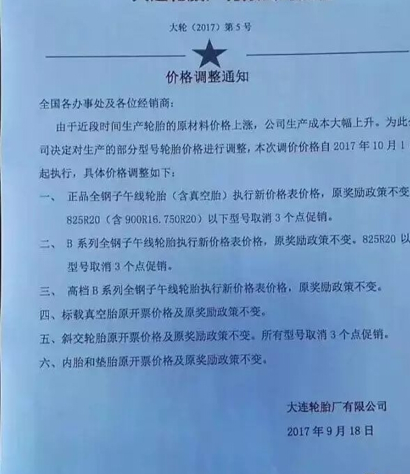 橡胶价格暴跌 轮胎价格还会上涨吗？